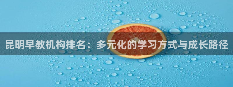威九国际MV：昆明早教机构排名：多元化的学习方式与成长路径