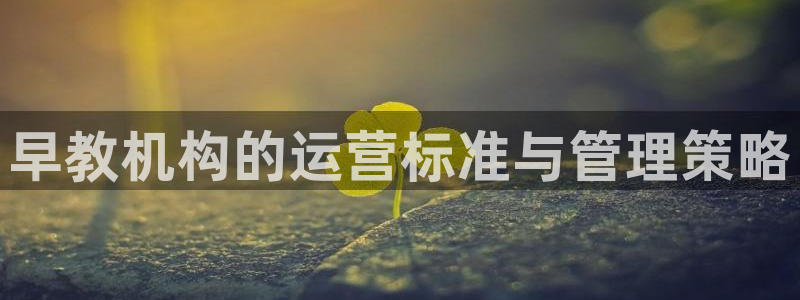 78mapp威九国际官网版：早教机构的运营标准与管理策略