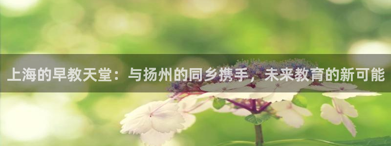 威九国际的演员：上海的早教天堂：与扬州的同乡携手，未来教育的新可能