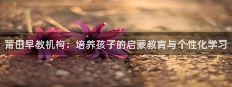 威九国际网站进入(中国)有限公司-官网:莆田早教机构:培养孩子的启蒙教育与个性化