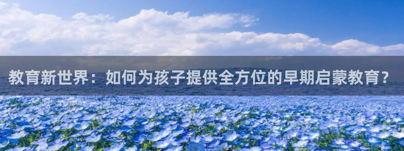 威九国际网站入口地址查询:教育新世界:如何为孩子提供全方位的早期启蒙教育?