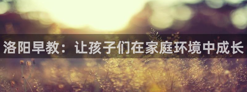 78m.ppt威九国际官网版：洛阳早教：让孩子们在家庭环境中成长